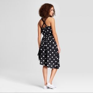a new day Dresses - Polka Dot Sleeveless Ruffle Skirt Dress - Black a new day Dresses - Polka Dot Sleeveless Ruffle Skirt Dress - Black